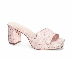 Top 10 😍 Women's Chinese Laundry Tai Block Heel 👗 Dress 🩴 Sandals Pink Floral ✔️ -London Rag Sales Store 2 90