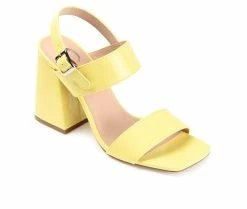 Cheapest 🌟 Women's Journee Collection Adras 👗 Dress 🩴 Sandals Yellow 🧨 -London Rag Sales Store 2 95