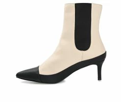 Best Pirce ❤️ Women's Journee Collection Eleece Stiletto Chelsea Booties Beige 👍 -London Rag Sales Store 3 1057
