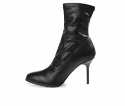 Top 10 🌟 Women's Journee Collection Gizzel Heeled Booties Black 🔥 -London Rag Sales Store 3 1084
