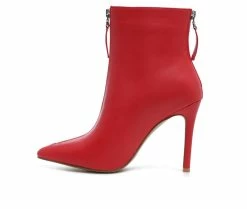Budget ๐ Women's London Rag Hazel Stiletto Booties Red ๐ 9 Budget ๐ Women's London Rag Hazel Stiletto Booties Red ๐ -London Rag Sales Store 3 1129