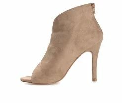 Best deal 😍 Women's Journee Collection Brecklin Stiletto Booties Beige 😉 -London Rag Sales Store 3 1131