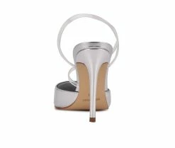 Hot Sale ⭐ Women's Nine West Fames Pumps Silver/Clear 🥰 -London Rag Sales Store 3 1142
