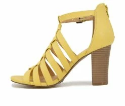 Deals 👏 Women's XOXO Baxter 👗 Dress 🩴 Sandals Yellow 🌟 -London Rag Sales Store 3 118