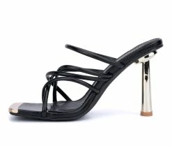 Outlet 🥰 Women's Olivia Miller Thalia 👗 Dress 🩴 Sandals Black ✔️ -London Rag Sales Store 3 1197