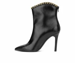 Best deal 😍 Women's New York And Company Deborah Heeled Booties Black 👍 -London Rag Sales Store 3 1254