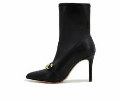 Best Pirce 👍 Women's XOXO Nigel Mid Calf Stiletto Booties Black 😀 -London Rag Sales Store 3 1274