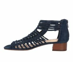 Outlet 🧨 Women's Bella Vita Holden 👗 Dress 🩴 Sandals Navy Suede Lea 🔔 -London Rag Sales Store 3 129