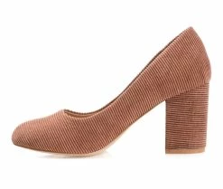 Outlet ⭐ Women's Journee Collection Fai Pumps Tan 🛒 -London Rag Sales Store 3 150