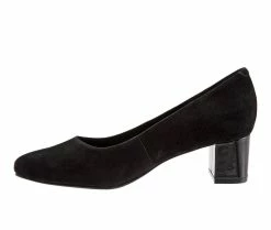 Outlet 😀 Women's Trotters Kari Pumps Black Suede ✔️ -London Rag Sales Store 3 190