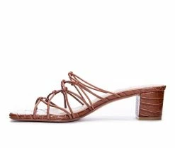 Discount ⌛ Women's Chinese Laundry Lizza Heeled 🩴 Sandals Bark 😉 -London Rag Sales Store 3 216