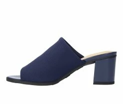 Flash Sale 🌟 Women's Easy Street Carmella 👗 Dress Mules Navy Strech ✔️ -London Rag Sales Store 3 222