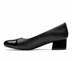 Best Pirce ⌛ Women's Clarks Marilyn Sara Pumps Black Lea Combo 😀 -London Rag Sales Store 3 225
