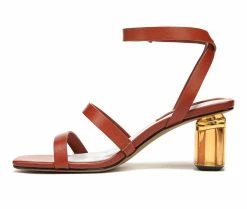 Discount 🎁 Women's Franco Sarto Lisa 👗 Dress 🩴 Sandals Rust Brown 🎉 -London Rag Sales Store 3 272