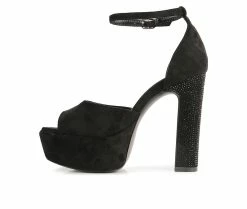 Budget 🌟 Women's Rag & Co Beaty Platform 👗 Dress 🩴 Sandals Black 😍 -London Rag Sales Store 3 283