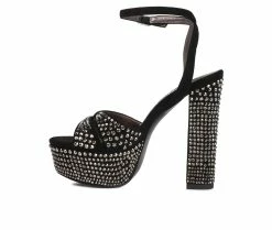 Flash Sale 👍 Women's London Rag Bellini Platform 👗 Dress 🩴 Sandals Black 💯 -London Rag Sales Store 3 289