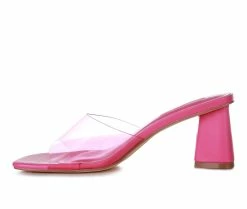 Promo 🔥 Women's London Rag Clear Flirt 👗 Dress 🩴 Sandals Fuchsia 🌟 -London Rag Sales Store 3 294