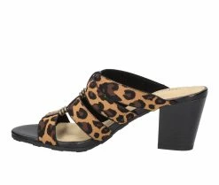 Best deal 🔥 Women's Easy Street Alize Block Heel 👗 Dress 🩴 Sandals Leopard Gore 🛒 -London Rag Sales Store 3 30
