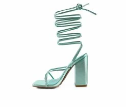 Outlet 🎉 Women's London Rag Shewolf 👗 Dress 🩴 Sandals Mint 🎉 9 Outlet 🎉 Women's London Rag Shewolf 👗 Dress 🩴 Sandals Mint 🎉 -London Rag Sales Store 3 310