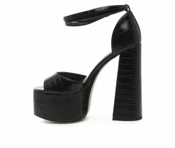 Wholesale 🌟 Women's London Rag Alice Block Heel Platform 🩴 Sandals Black 🌟 -London Rag Sales Store 3 315
