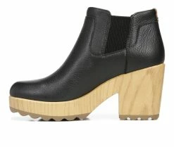 Best deal 👍 Women's Dr. Scholls Wild About Heeled Booties Black Leather 🛒 -London Rag Sales Store 3 329