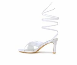 Deals 🌟 Women's London Rag Chasm 👗 Dress 🩴 Sandals White ❤️ -London Rag Sales Store 3 370