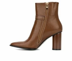 Best deal 💯 Women's Torgeis London Heeled Ankle Booties Tan 🔔 -London Rag Sales Store 3 377
