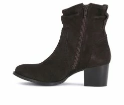 Outlet 🔥 Women's Rag & Co Bowie Heeled Booties Dk Brown 🥰 -London Rag Sales Store 3 386