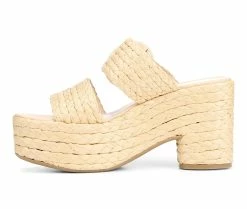 Promo 👏 Women's Franco Sarto Costa Heeled 👗 Dress 🩴 Sandals Natural 🎉 -London Rag Sales Store 3 422