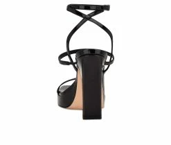 Discount 🧨 Women's Nine West Benz 👗 Dress 🩴 Sandals Black Patent 🔥 -London Rag Sales Store 3 431