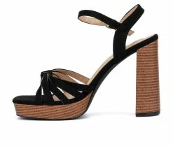 Discount 🔔 Women's Olivia Miller Galia 👗 Dress 🩴 Sandals Black 🥰 -London Rag Sales Store 3 47