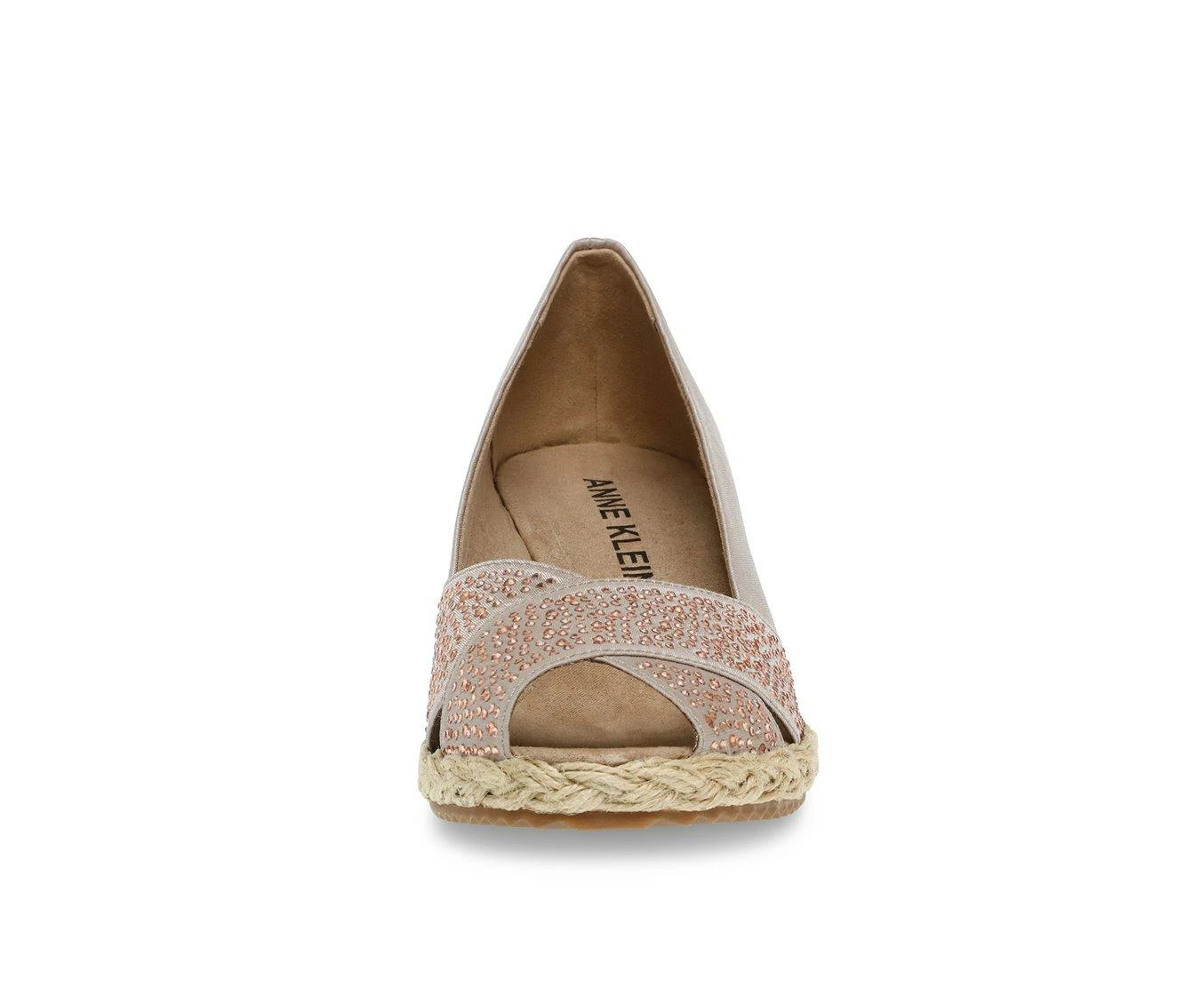 New ๐ Women's Anne Klein Ezzie-C Peep Toe Espadrille Wedges Natural ๐ 4 New ๐ Women's Anne Klein Ezzie-C Peep Toe Espadrille Wedges Natural ๐ - Image 4