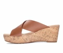 Hot Sale 🌟 Women's CL By Laundry Dream Day Tumble Platform Wedge 🩴 Sandals Tan ✨ -London Rag Sales Store 3 553