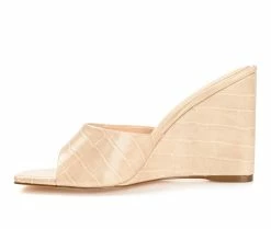 Outlet ✨ Women's Journee Collection Vivvy Wedge 👗 Dress 🩴 Sandals Beige ⌛ -London Rag Sales Store 3 565