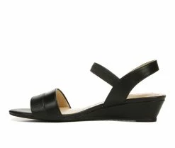 Cheapest ⌛ Women's LifeStride Yuma Wedge 🩴 Sandals Black 🛒 -London Rag Sales Store 3 568