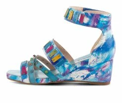 Best deal 🔥 Women's L'Artiste Tiffanita Wedges Turquoise Multi 🎉 -London Rag Sales Store 3 572