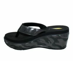 New 👍 Women's Volatile Paiges Platform Wedge Flip-Flops Black Camo 🔥 9 New 👍 Women's Volatile Paiges Platform Wedge Flip-Flops Black Camo 🔥 -London Rag Sales Store 3 573