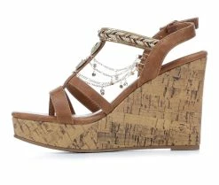 Wholesale ✨ Women's Jellypop Lenora Platform Wedges Cognac 🧨 -London Rag Sales Store 3 577