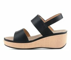 Top 10 🤩 Women's Patrizia Spelta Wedge 🩴 Sandals Black ❤️ -London Rag Sales Store 3 583