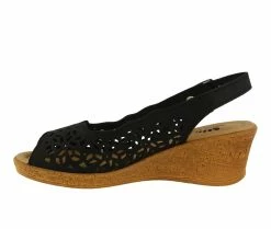Cheap 😀 Women's SPRING STEP Footsie Wedges Black Nubuck 🎉 9 Cheap 😀 Women's SPRING STEP Footsie Wedges Black Nubuck 🎉 -London Rag Sales Store 3 585