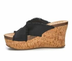 Best deal ⭐ Women's Beach By Matisse Sea Salt Wedge 🩴 Sandals Black 😍 -London Rag Sales Store 3 599