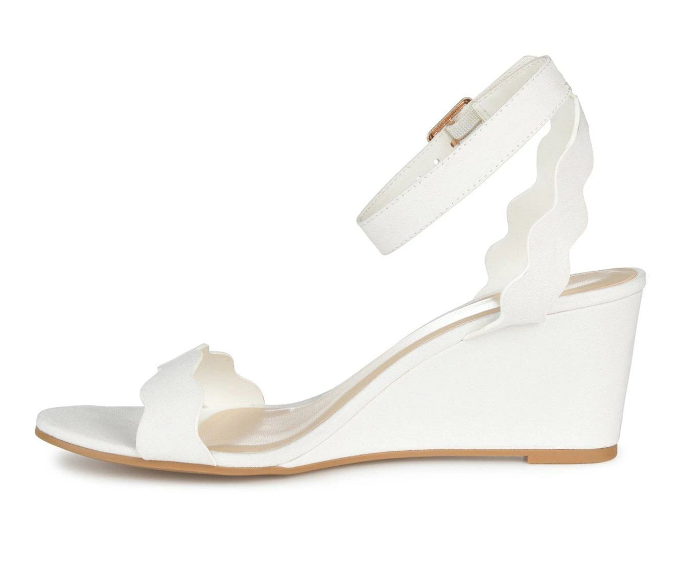 Cheapest ๐ฅฐ Women's Journee Collection Loucia Wedge ๐ฉด Sandals White ๐ 4 Cheapest ๐ฅฐ Women's Journee Collection Loucia Wedge ๐ฉด Sandals White ๐ - Image 4