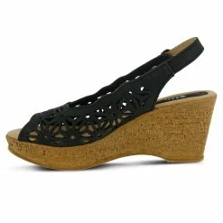 Best Pirce ✨ Women's SPRING STEP Abigail Wedge 🩴 Sandals Black 🧨 -London Rag Sales Store 3 626