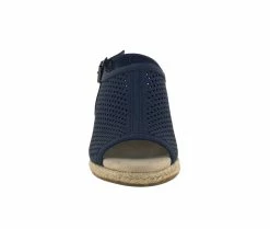 Best deal 💯 Women's Easy Street Stacy Wedge 🩴 Sandals Denim Linen Pt 💯 -London Rag Sales Store 3 667