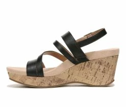 New 🎉 Women's LifeStride Discover Wedge 🩴 Sandals Black ❤️ -London Rag Sales Store 3 675