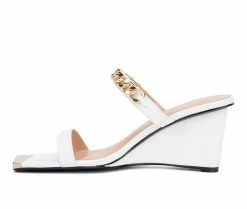 Coupon 🎁 Women's Torgeis Magnifica Wedge 🩴 Sandals White 🧨 -London Rag Sales Store 3 691