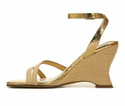 Hot Sale 👏 Women's Franco Sarto Franca 2 Wedge 👗 Dress 🩴 Sandals Natural 🎉 -London Rag Sales Store 3 693