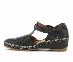 Best Sale ❤️ Women's SPRING STEP Airy Wedge 👠 Heels Black 👍 -London Rag Sales Store 3 699