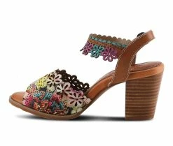 Coupon 🌟 Women's L'Artiste Floradacious 👗 Dress 🩴 Sandals Camel Multi ⌛ -London Rag Sales Store 3 734