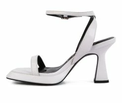 Best Pirce ❤️ Women's London Rag Five Star 👗 Dress 🩴 Sandals White 🛒 -London Rag Sales Store 3 834